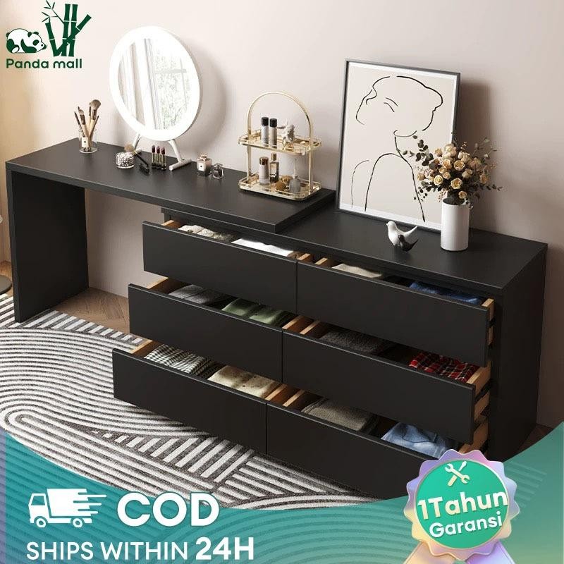 Meja Rias Dapat Rentangkan Meja Rias Aesthetic Meja Kamar Lemari Laci Bedside Table Lemari Kecil