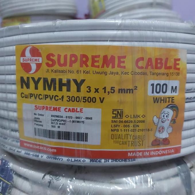 kabel nymhy 3x1,5 supreme 100m serabut