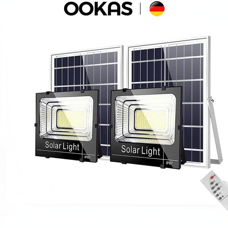 OOKAS LAMPU SOROT SOLAR CELL LED LAMPU SOLAR  TAMAN TENAGA SURYA MATAHARIOUTDOOR LAMPU