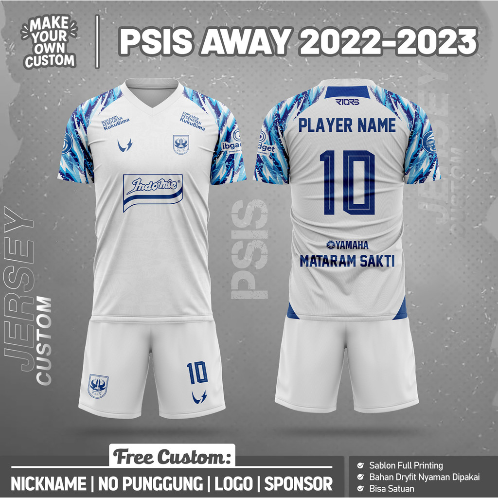 Jersey Bola  PSS 4W4Y 2022-2023 PENDEK Free Custom Nama dan No Punggung Full Printing