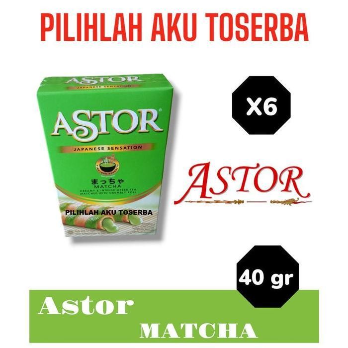 ASTOR MATCHA 40 gr / ASTOR Waferstick MATCHA 40 gr ( HARGA 6 PCS )