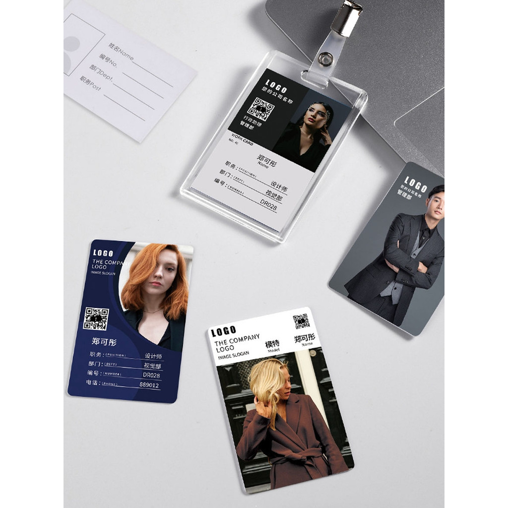 Holder Id Card Acrylic Id Card 2 sisi Tempat Kartu Id Card Member Name Tag Acrylic