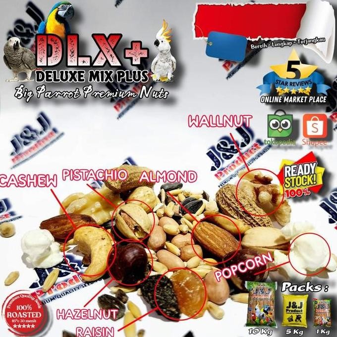 J&J PARROT MIX PAKAN BURUNG PREMIUM murah