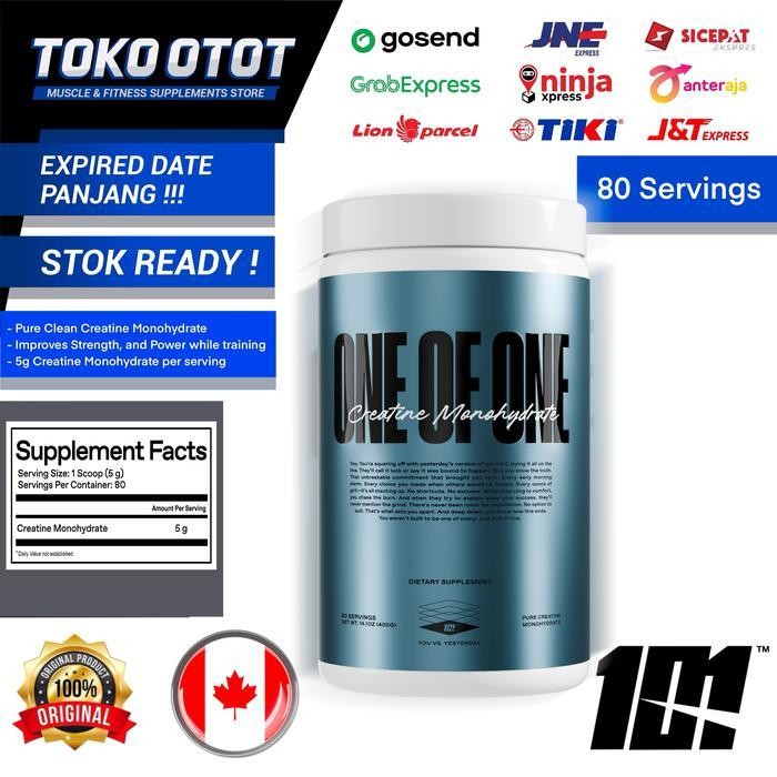 ONE OF ONE Pure Creatine Monohydrate Unflavored 80 Servings 400gr Recovery Boost Strength Power Supp