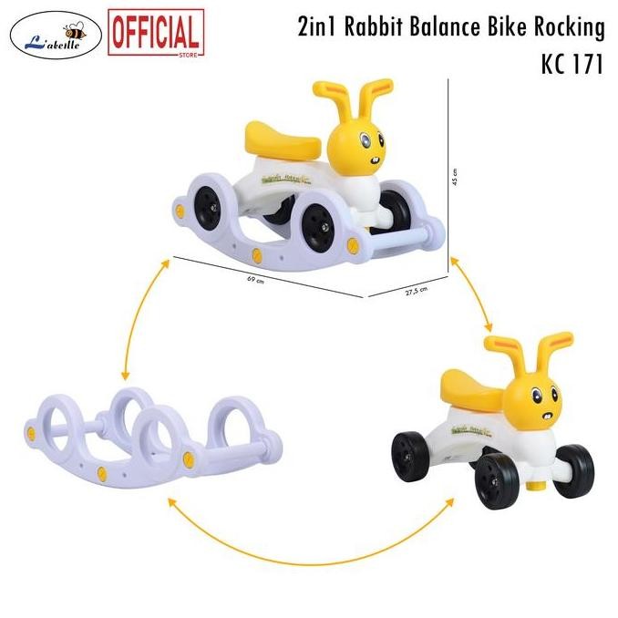Labeille Kc Ride On Mini Push Balance Bike Rocking Sepeda Roda 3 Anak Bayi