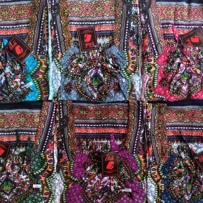 Daster Batik Elok Model Tangan Susun Karet Dada
