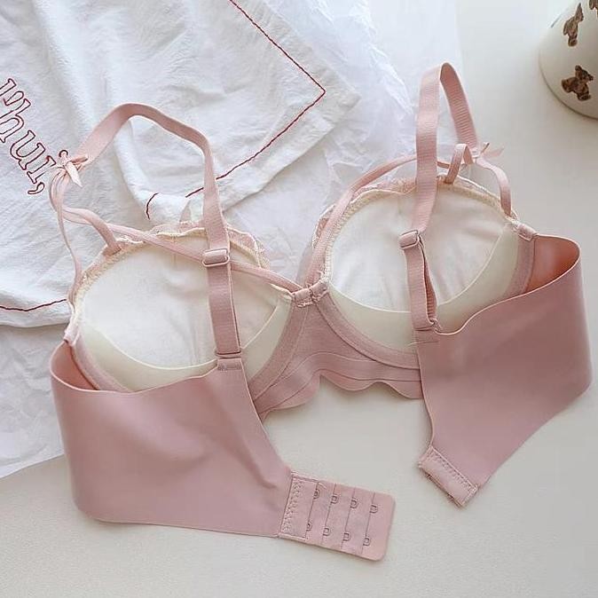 Lily Bra Set Tanpa Kawat Push Up Setelan Bra+ Cd Celana Dalam