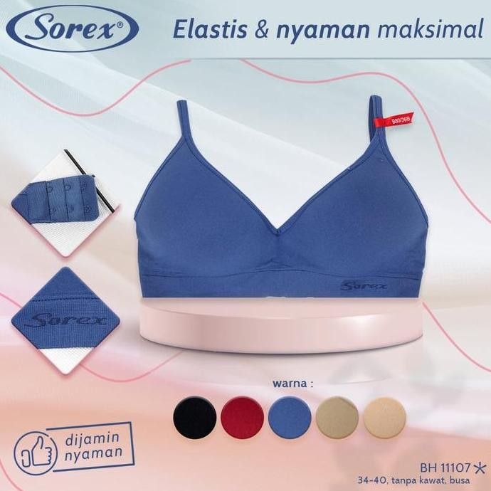 Bh / Bra Sporty Tanpa Kawat Busa Sorex 11107 Seamless