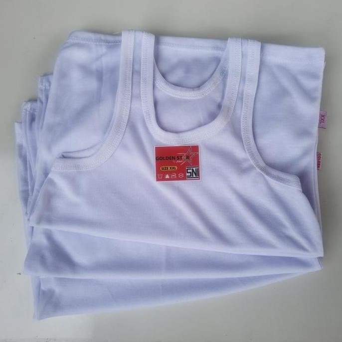 DF400>> KAOS KUTANG ANAK LAKI LAKISinglet  Golden Star Kaos Dalam Anak umur 0 - ABG warna Putih - Si