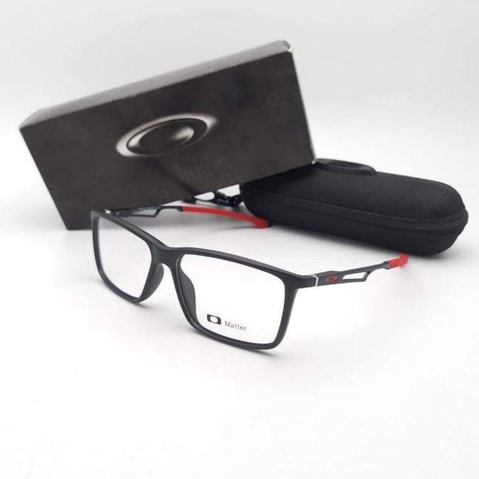 DF153>> frame kacamata anti radiasi sporty pria ringan kotak 3218 - Hitam Merah