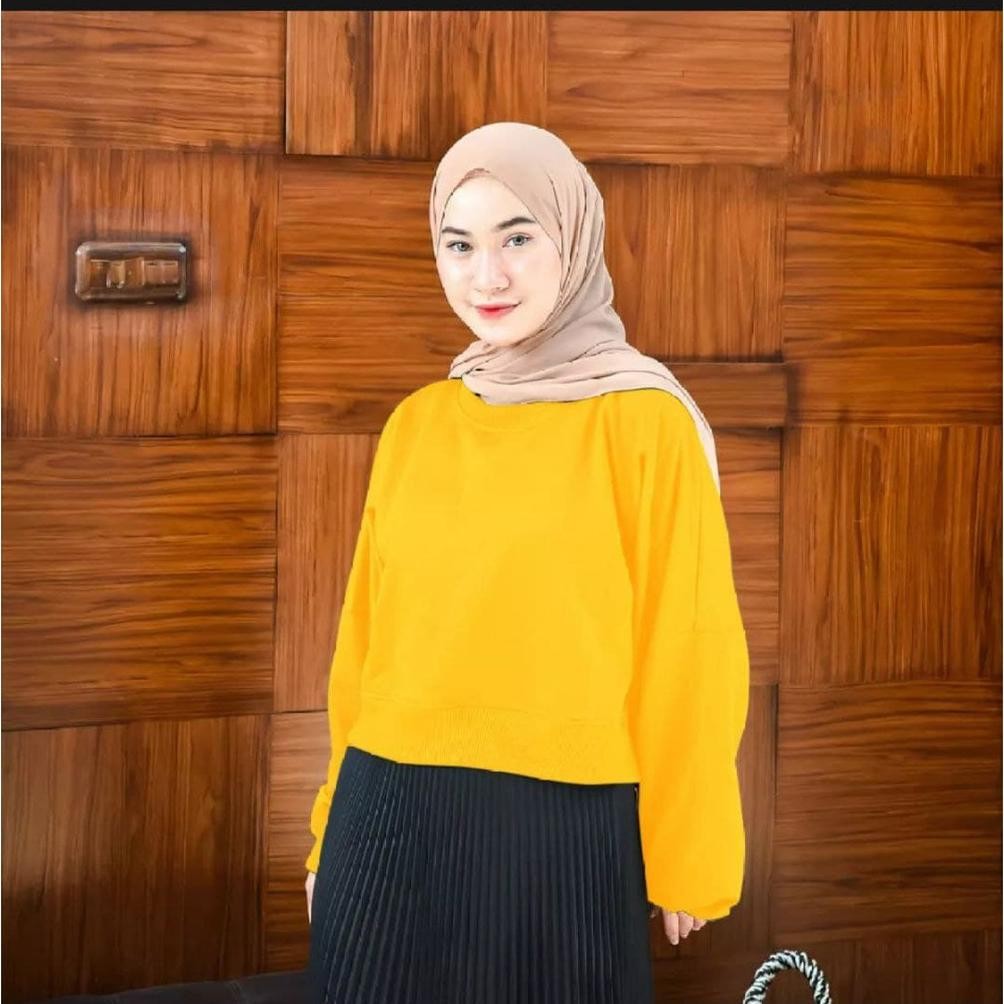 Terbaru - JAYA.Co Sweater KOREA Oversize Crop Jumbo XXL (LD 120cm) ,.