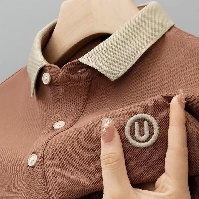 DB66>> Kaos Kerah Pria Knit Shirt Lengan Pendek V Neck Polo Shirt  kaos polos kancing Atasan Pria Le