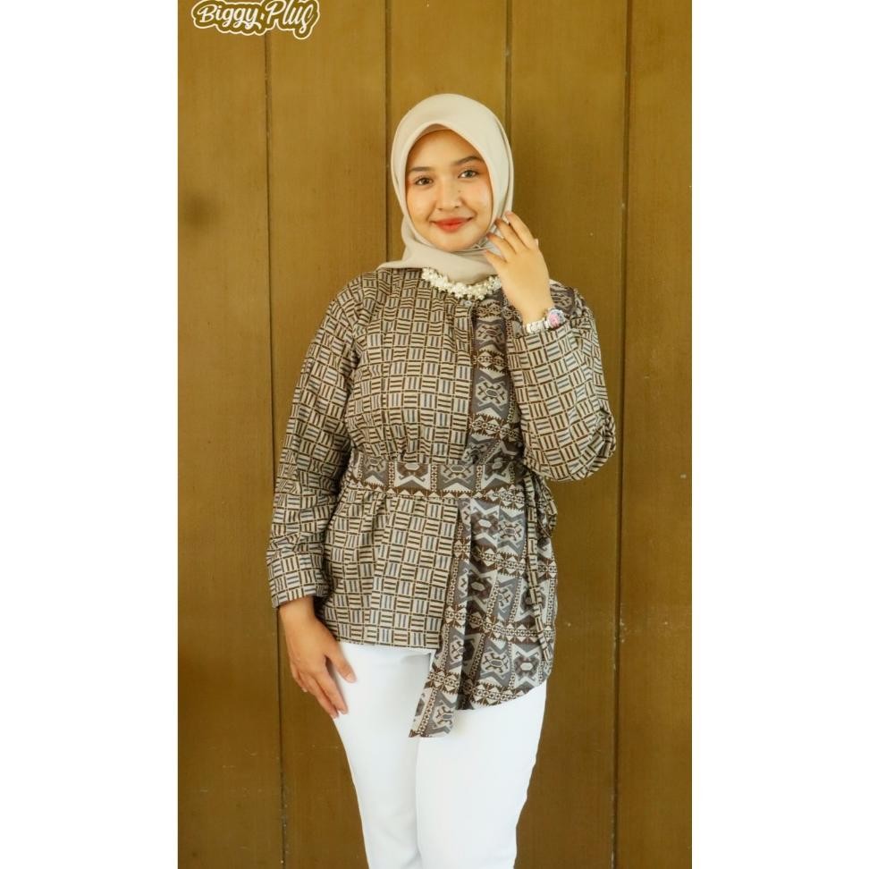 Bgyplus Kemeja Batik Alesha Jumbo Kemeja Batik Cewek Kemeja Batik Kekinian Kemeja Batik Ern Kemeja B