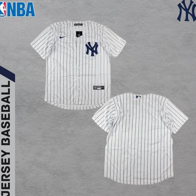 Baju Jersey Baseball MLB New York Yankees NY Putih Import Quality