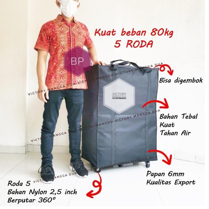 Tas Travel Camping Barang (BP) Belanja Roda 4 Lipat Troli FoldableTote