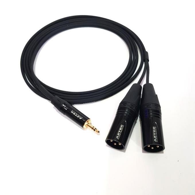 Kabel Audio Kabel Aux Jack 3.5Mm To 2 Jack Xlr Male - Kabel Dari Laptop Ke Mixer | Kabel Hp Ke Mixer