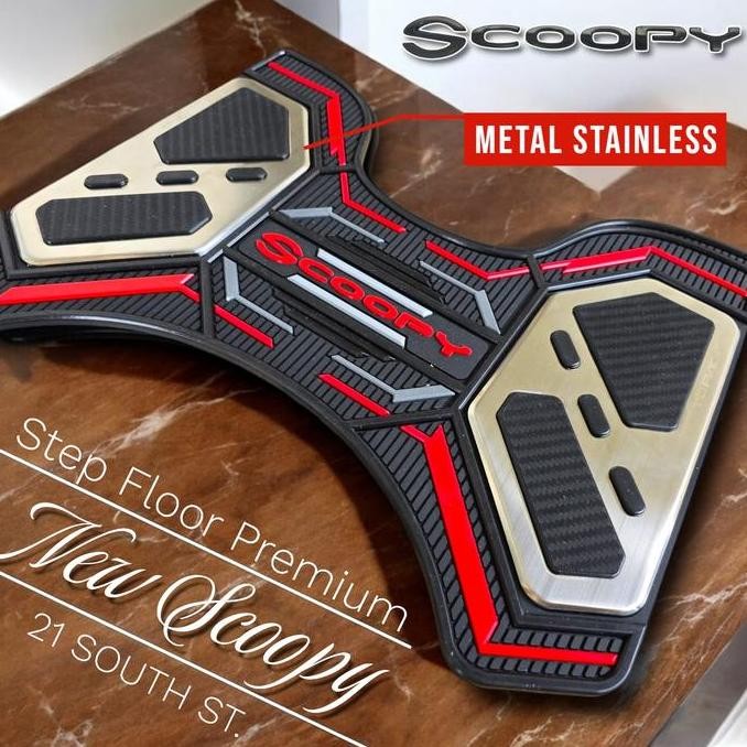 Karpet Motor Honda Scoopy - Karpet Scoopy - Karpet Scopi Bahan Full Karet Dan Stenlis Premium