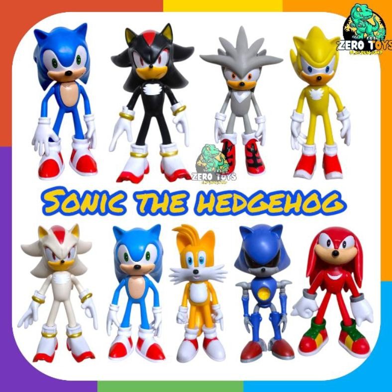 TERMURAH SONIC THE HEDGEHOG Satuan Figure Set besar mainan pajangan topper cake figur super sonic Si