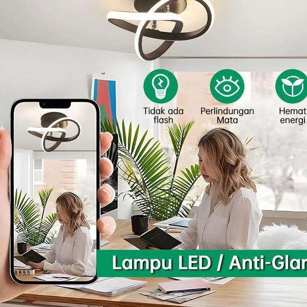 Codlampu Plafon Led 22W 3 Warna Ern Hias Rumah Ruang Tamu Kamar Minimalis Tempat Lampu Plafon Putih 