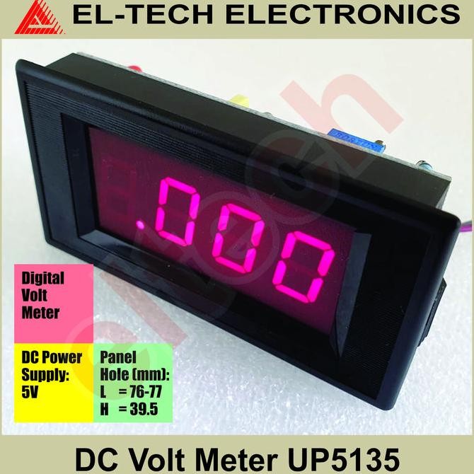 DC Volt Meter Pengukur Tegangan Voltage 3.5-Digit LED Power 5VDC