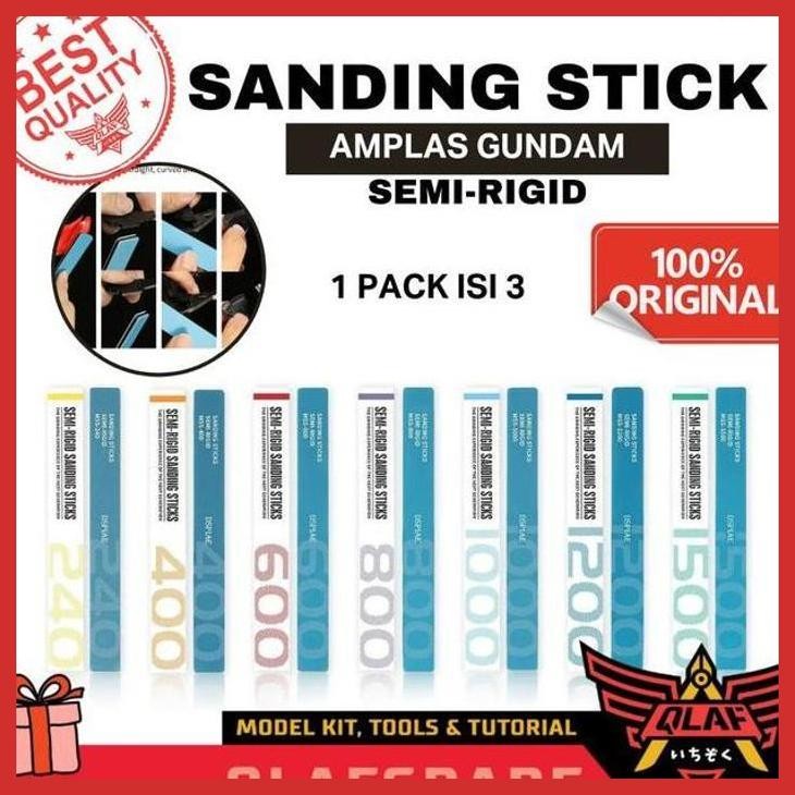 (GUNDAM) SANDING STICK 240 ISI 3PCS MSS-240 SEMI-RIGID SANDING STICKS DSPIAE PRIVASI AMAN