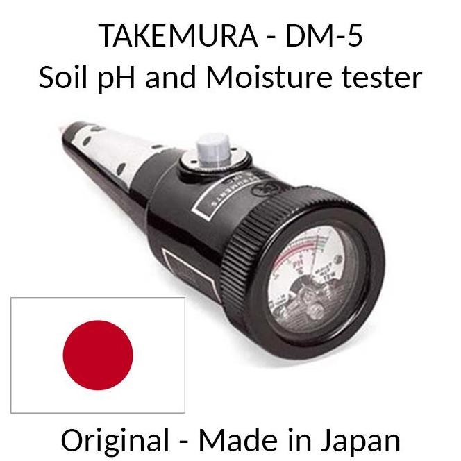 Takemura Dm 5/Dm5/Dm-5 Soil Ph & Moisture Meter / Tester Ph Tanah