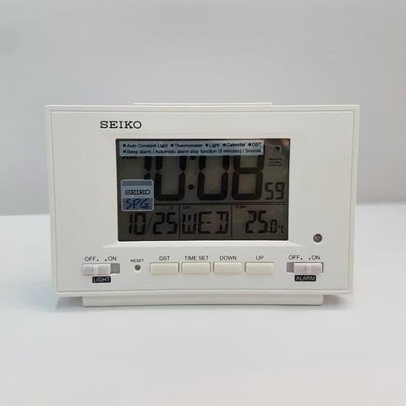 Jam Digital Meja SEIKO QHL075W Putih Jam Weker Seiko