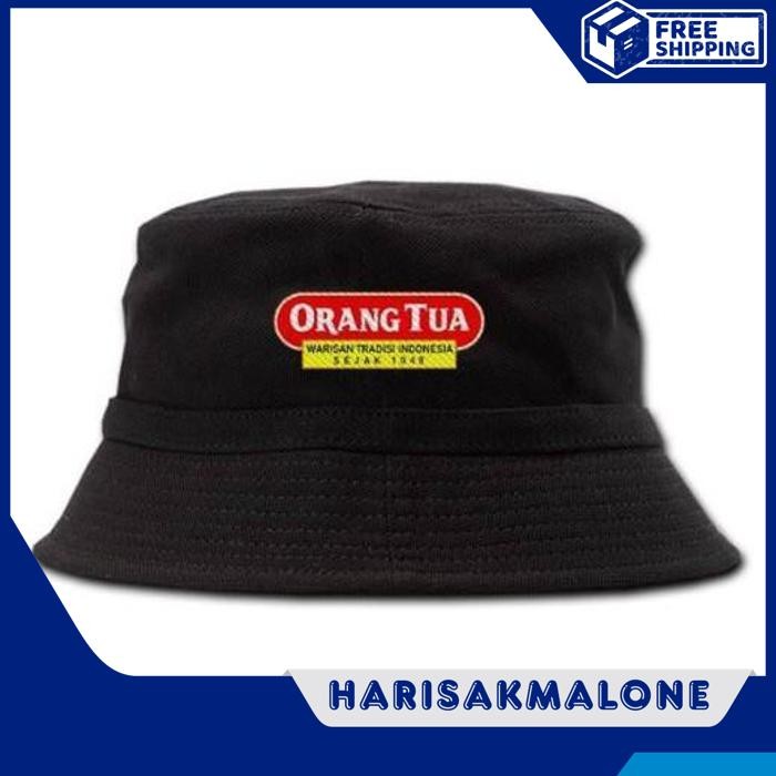 DISKON GEDE TOPI BUCKET HAT DISTRO POLOS CUSTOM ORANG TUA WARISAN TRADISI INDONESIA MURAH PRIA WANIT
