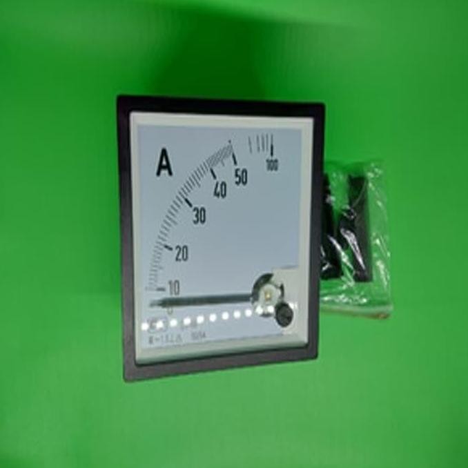 Ampere Meter Panel Listrik AC Analog Via CT/5A Class 1.5 72x72