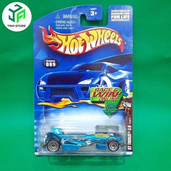 hotwheels jet threat 3.0 blue