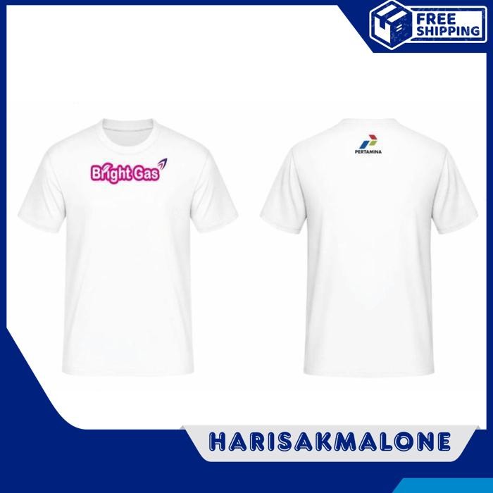 TERMURAH KAOS TSHIRT BAJU MURAH DISTRO BRIGHT GAS PERTAMINA BUMN ELPIJI TABUNG LPG POLOS CUSTOM INDO