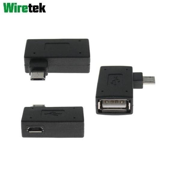 TERBARU Connector USB Micro OTG L Shape + USB Micro Female