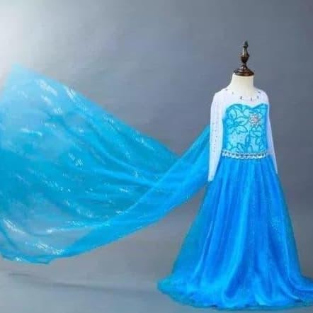 Baju Kostum Anak Frozen Elsa Dress Gaun Pesta Ultah
