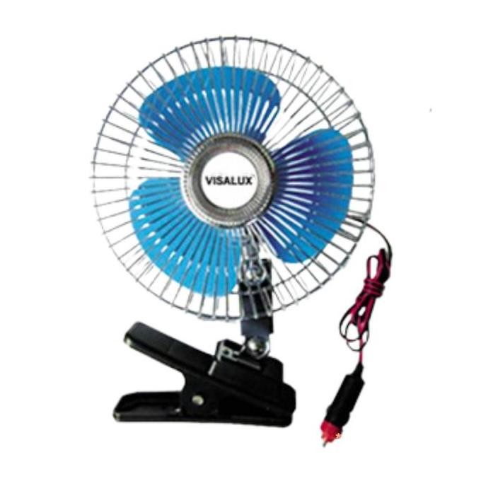 KIPAS ANGIN MOBIL 6 INCH VISALUX KIPAS ANGIN DC 24 VOLT KIPAS JEPIT