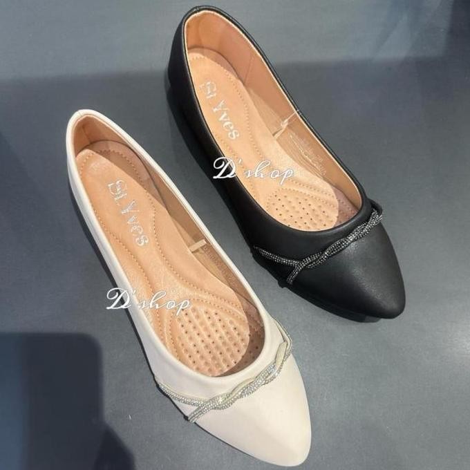 Promo ST.YVES WW16 Sepatu Flat Wanita Glitter Bling By Dept Store COD
