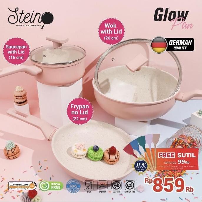 Stein Cookware Glow Pan Series / Panci Wajan Stein