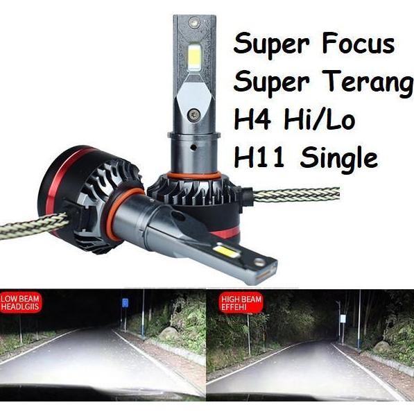 PROMO DISKON - Bohlam Lampu LED Mobil H4 Mini Universal 70W EXTREME BRIGHT super terang bagus