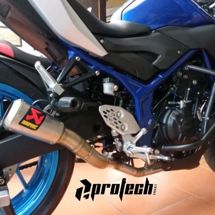 Header/Leher Knalpot Yamaha MT25/R25 slip on Akrapovic gp slovenia