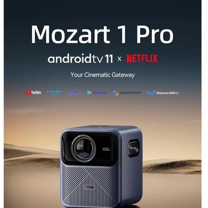 DS47 >> WANBO MOZART 1 PRO - Smart Android Projector 900 ANSI Lumens - Support Auto Fokus