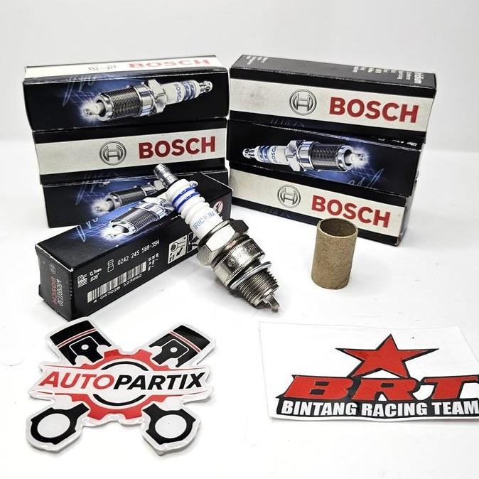 Premium BUSI BOSCH DOUBLE IRIDIUM BRT RX KING RXZ RXS F1ZR FORCE 1 NINJA 150 R RR VESPA 2Tak TORNADO
