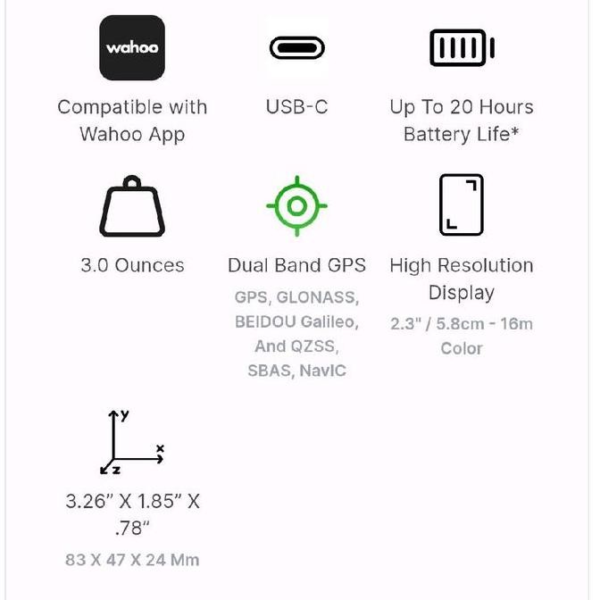 WAHOO ELEMNT BOLT 3 GPS Bike Computer Original