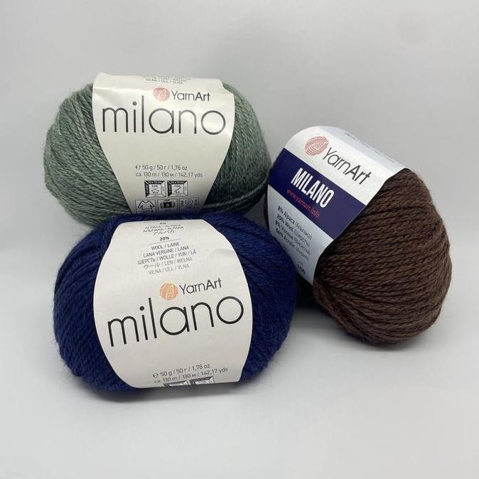 Benang rajut wol premium YarnArt Milano Alpaka wool + Acrylic + Rayon knitting crocheting yarn BIN