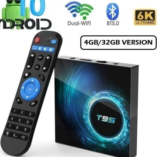 T95 H616 Android 9 Smart Android Tv Box 6K Ram 4Gb Rom 32Gb