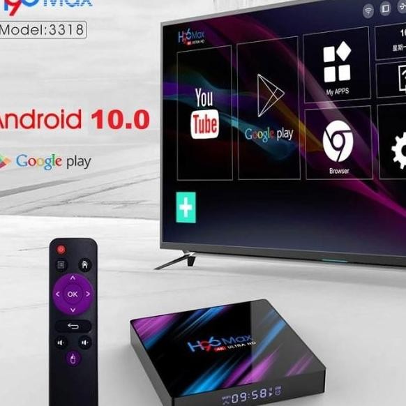 H96 Max Android 10.0 Stb Android Tv Box 432 Gb Rk3318 Quad Core 432