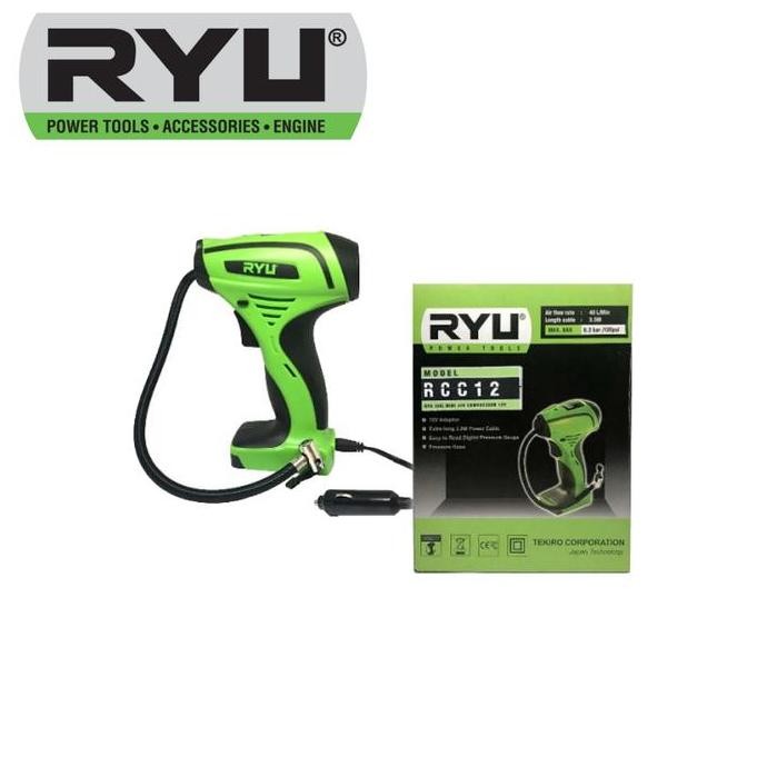 RYU Pompa Angin RCC12 Mini Air Compressor 12V Kompresor Ban RCC 12