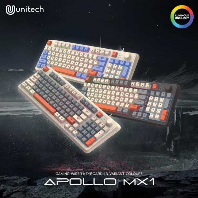 Keyboard Gaming Unitech APOLLO MX1 Wired USB Membrane Keyboard RGB TEG