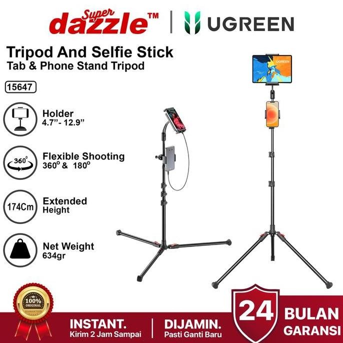 [ TERLARIS ] UGREEN Tripod Stand Dual HP Tablet Kamera SLR Original 100% Garansi Resmi Official Stor