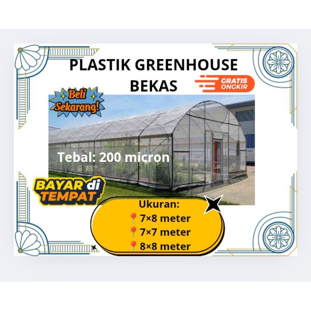 PLASTIK COR 7×8 LAPIS UV TEBAL 200 MICRON BEKAS