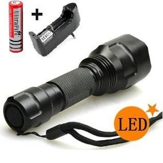 NANSO- PAKET SET ORIGINAL SENTER POLISI TAFFWARE C8 4000 LUMENS SUPER TERANG