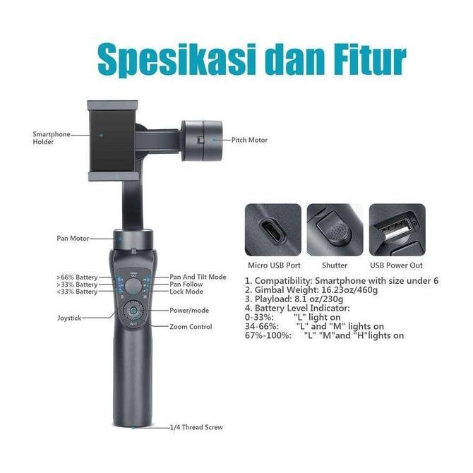 Tripod Auto Face Tracking Gimbal S5B handphone Stabilizer 360